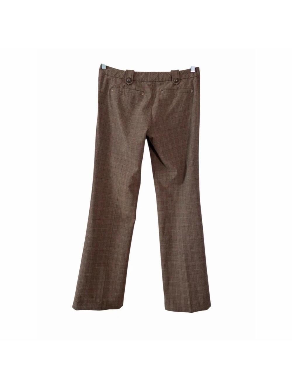 Vintage GUESS Pants Womens Size 27 Brown Plaid Low Rise Stretch Bootcut - Picture 2 of 7